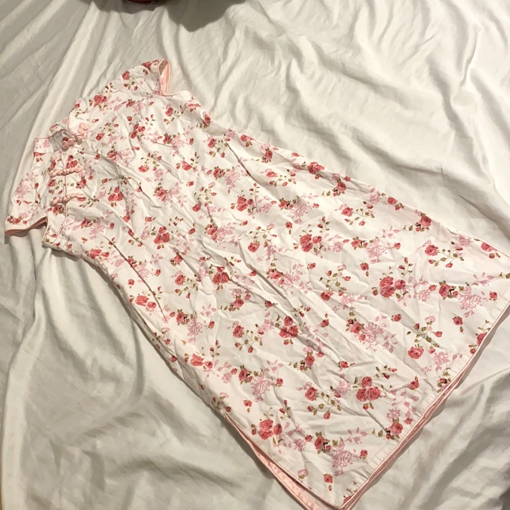 Rose petal dress qipao cheongsam style